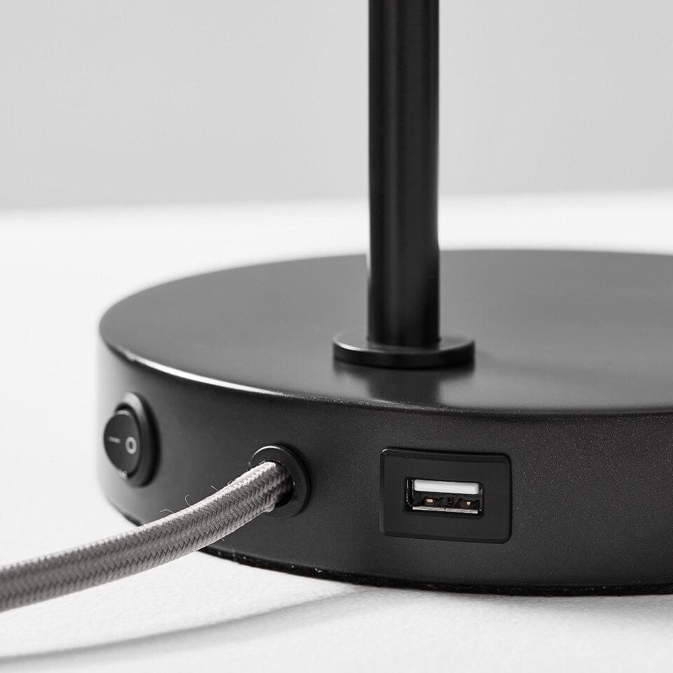 Staggered Glass USB Table Lamp Dark Bronze west elm Australia